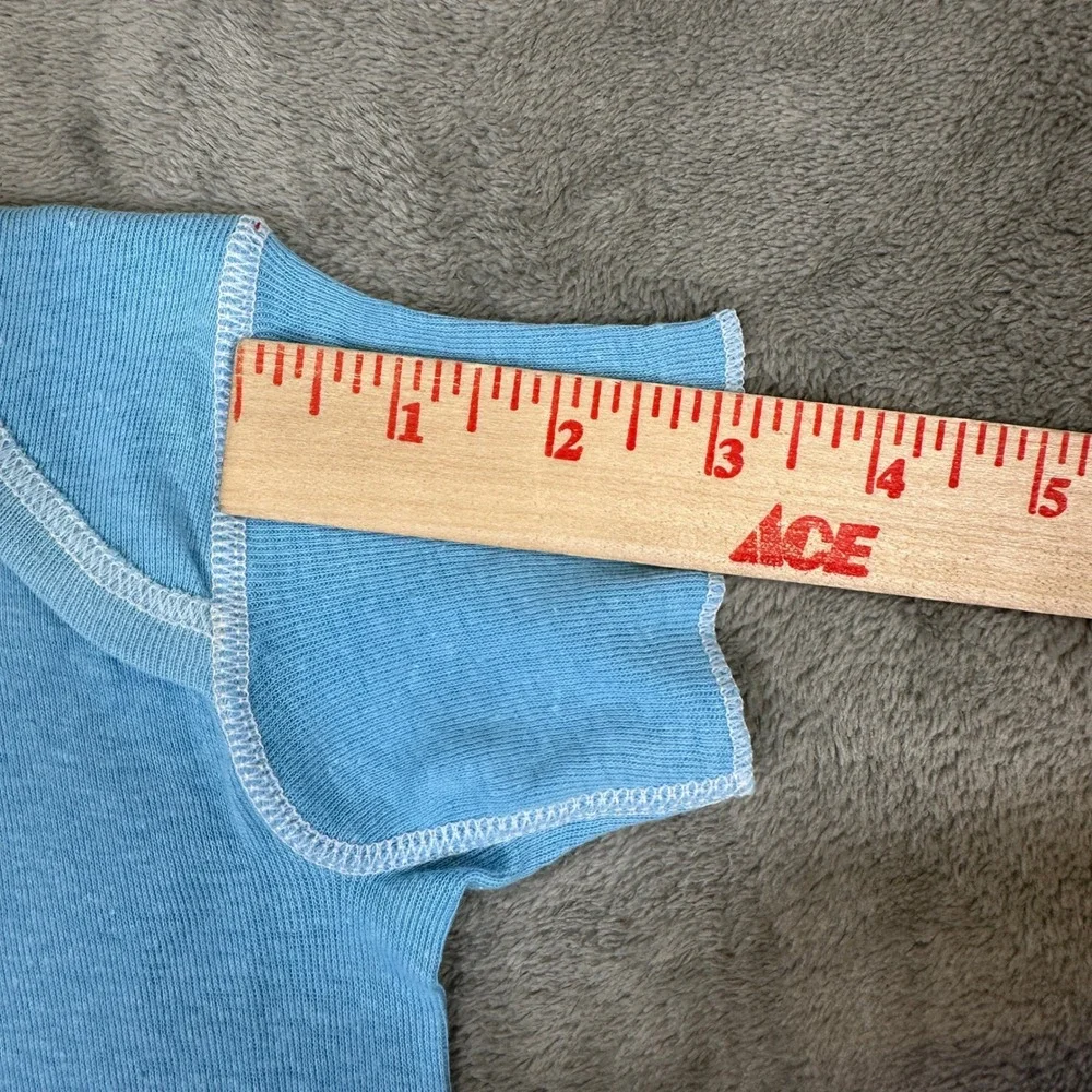 Gerber Baby Boy Blue Ribbed Short Sleeve Bodysuit Large 27-34 lbs